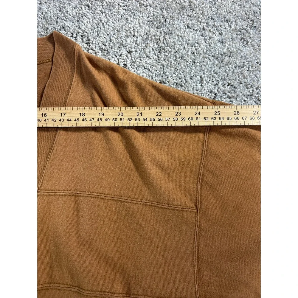 Vintage PK Elliot Mens Brown Tiered Cotton Cardigan V-Neck Button Front Large